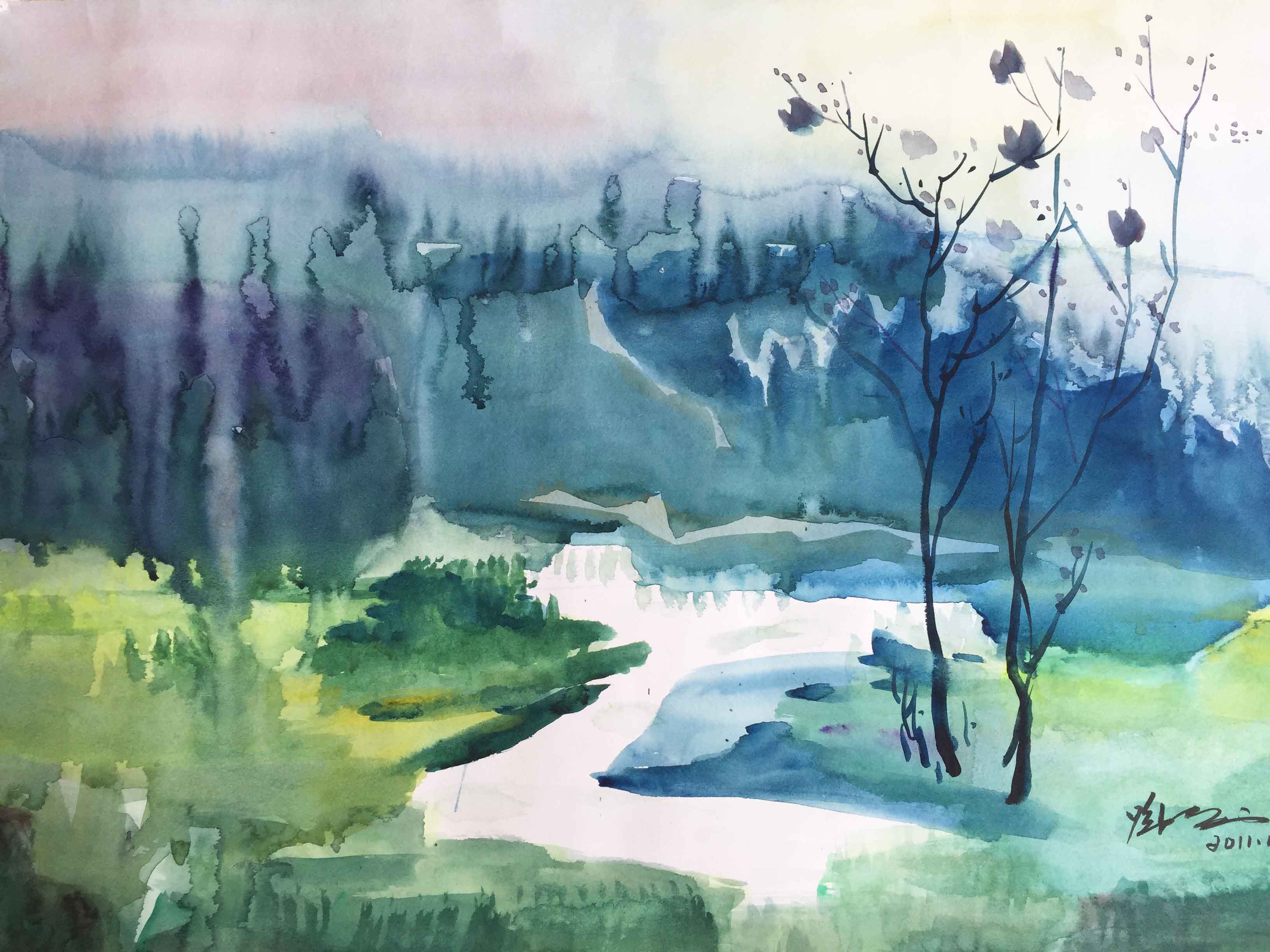雨后山林70x45.JPG