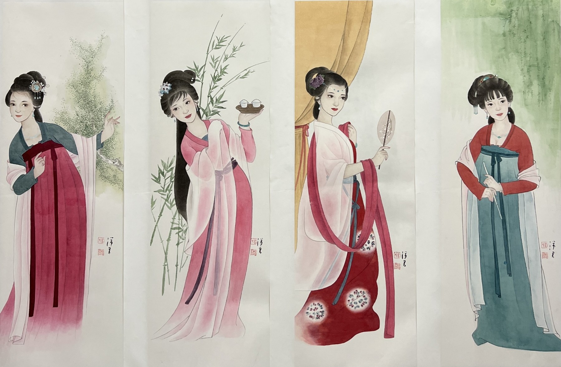 金袍原作 三尺人物四条屏.jpg